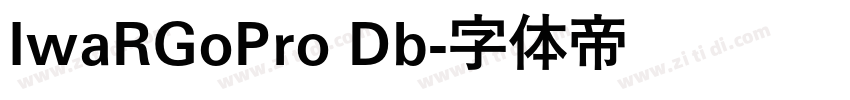 IwaRGoPro Db字体转换